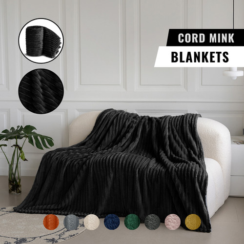 Chunky cord blanket - faux, fur