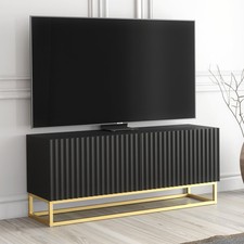TV Stand 100cm Black Fluted