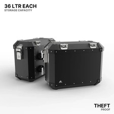Aluminium panniers 72l - panniers-, fit