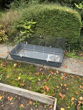 Rabbit Cage 120cm Extra Large Plastic Metal Blue or Black for Guinea Pigs