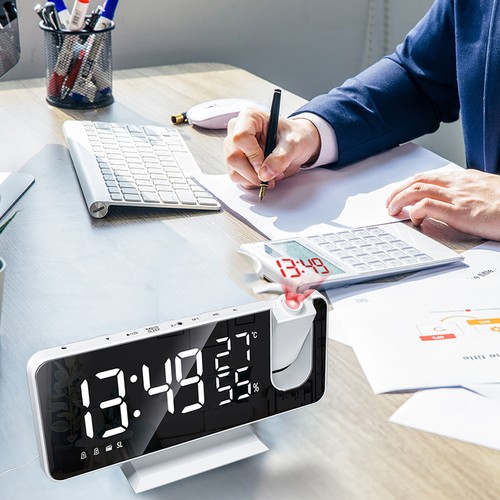 Mirror projection alarm clock - alarm,