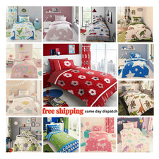KIDS DUVET COVER Set Single Quilt Microfiber Bedding With Pillowcase Boys Girls