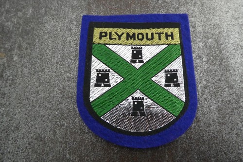 Plymouth woven cloth patch - cloth,