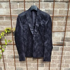 Black satin blazer with - satin,