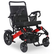 MobilityPlus+ RangerXL Lightweight Electric Wheelchair Red | 160kg Load, 4mph