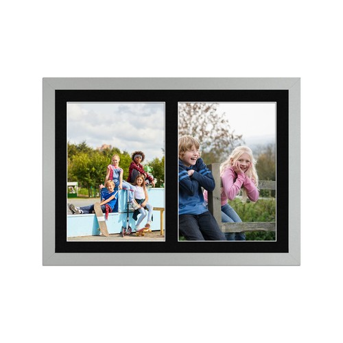Modern silver multi aperture - silver,