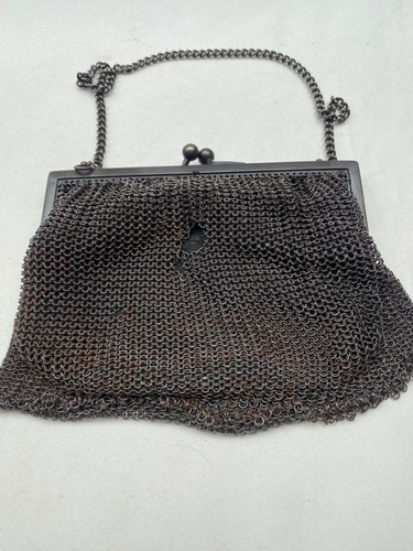 Antique chainmail mesh purse - antique,