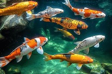 JAPANESE KOI CARP FISH CANVAS
