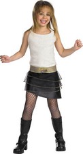 Hannah Montana Qual Child Girls Costume Skirt And Belt Fancy Dress Disguise