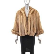 Light Brown Mink Cape- Size