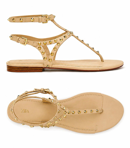 Zara beige faux leather - beige,