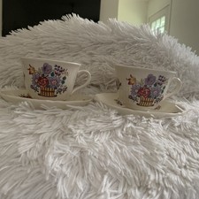 Vintage Pair WEDGWOOD Floral