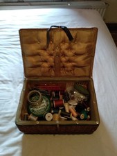 Vintage Wicker Sewing Basket