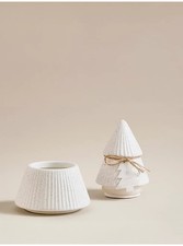 White Ceramic Tree-Shaped Snow