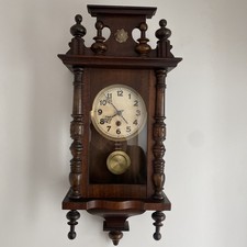 German Vienna Style Regulator Wall Clock 1900s  8day Movement Working