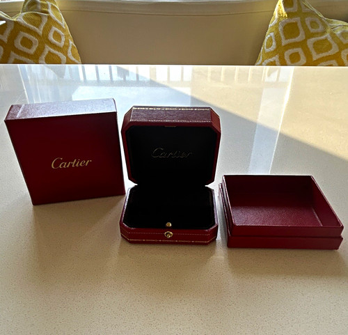 Cartier red leather lined - red,