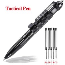 Tactical Metal Pen, Anti-Skid, Emergency Glass Breaker, Self-Defense Tool