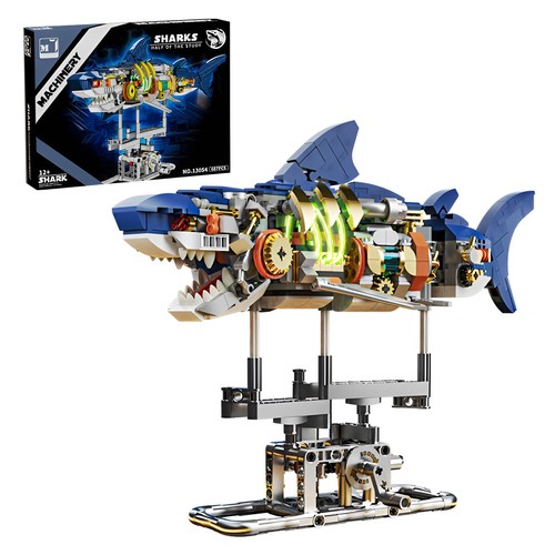 Mechanical shark building - shark, set
