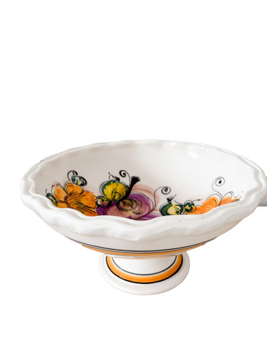 Large floral ceramic fruit - large,
