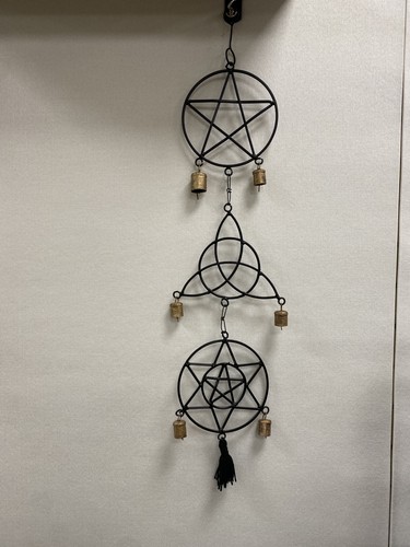 Black iron pentagram - black, gold