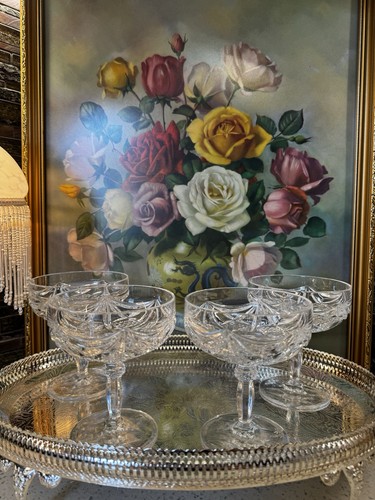 Set vintage cut - 4, crystal