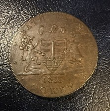 1811 bath copper one penny - bath,