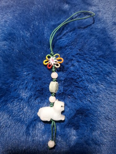 Chinese jade hanging - jade, beaded