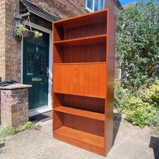 Danish Mid-Century Teak Bureau Bookcase – Drop Front Made in Denmark 1960s