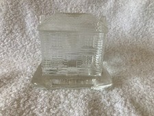 Highly Unusual Vintage Town House Glass Paperweight