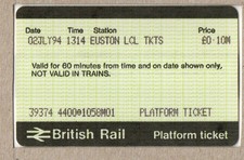 Euston Local Tickets M01 - APTIS platform ticket - final example from M01