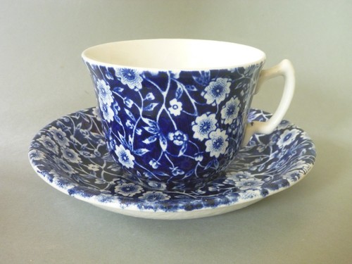 Burleigh blue calico tea cup - calico, &