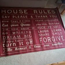 Large House Rules Rug