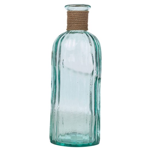 Recycled glass bottle vase - glass,