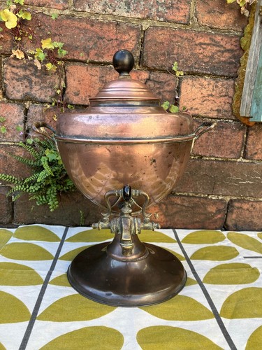 Antique victorian copper tea - copper,