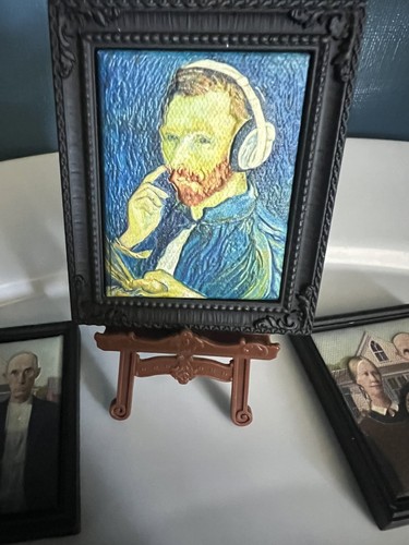 Paintings and stand for - 5,