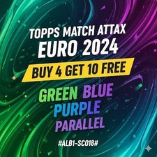 MATCH ATTAX EURO 2024 BUY 4 GET 10 FREE PARALLELS GREEN-EMERALD/BLUE-CRYSTAL