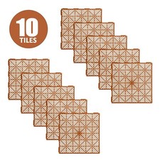 10 x PATH FLOOR INTERLOCKING PLASTIC GARDEN TILES LAWN PAVING WALKWAY PATIO TILE