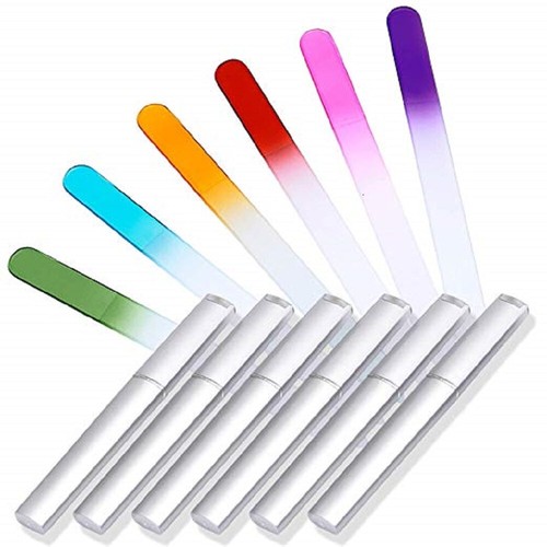 Pack colorful glass nail - 6‑pack,