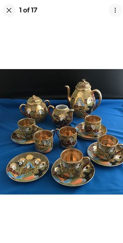 Samurai hand painted china tea - hand,