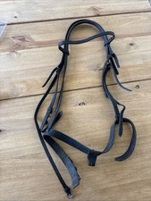 Full Black Leather Headpiece