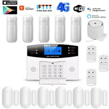 K37 Tuya APP WiFi+AU 4G Sim Card SMS Wireless Home Security Burglar Alarm System