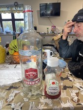 Large Smirnoff Vodka Empty Bottle 3L Embossed Money box Jar Pub Style Advertisin