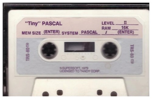 Tiny pascal for - pascal, trs-80