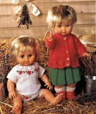 Knitting pattern copy 2070.   Dolls clothes for 12-22 inch dolls.  DK