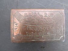 WORLD WAR 1 COPPER TRENCH ART