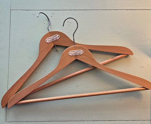 Pair vintage wooden - wooden, hangers