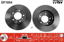 TRW DF1804 Brake Disc for DAIMLER,JAGUAR