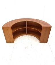Vintage Retro Mid Century G PLAN FRESCO Curved Teak Modernist Bookcase (b)