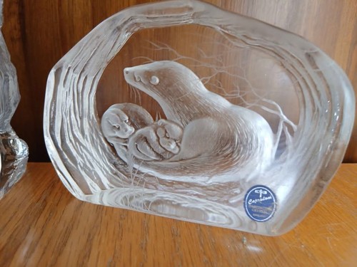 Dartington cut crystal otter - dartington,