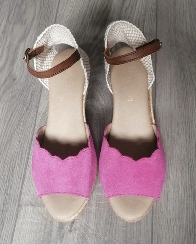 Next pink suede wedge - suede,